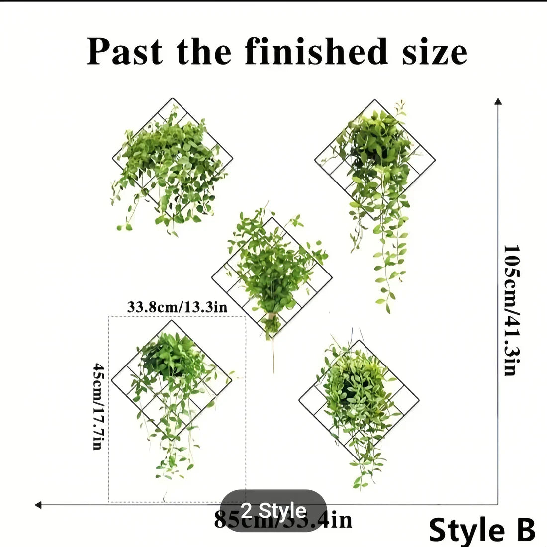 5 Pcs Grass Wall Sticker, 3D Artificial Plant Wall Art,