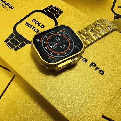 G9 Ultra Pro Series 8 Smart Watch Fendior American Gold Edition With 3 Extra Strap | Always On Display