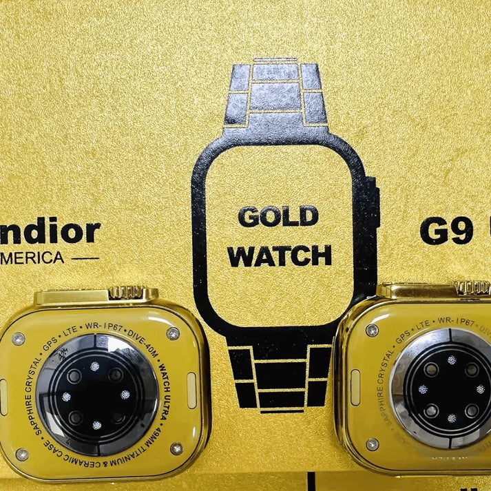 G9 Ultra Pro Series 8 Smart Watch Fendior American Gold Edition With 3 Extra Strap | Always On Display